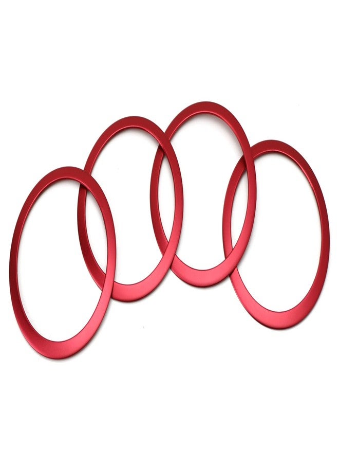 iJDMTOY Set of 4 Red Speaker Decoration Ring Cover Trims Compatible with 2012-2018 BMW F30 F31 3 Series 320i 328i 335i 340i M3 F32 F33 4 Series 428i 435i 440i - Image 2
